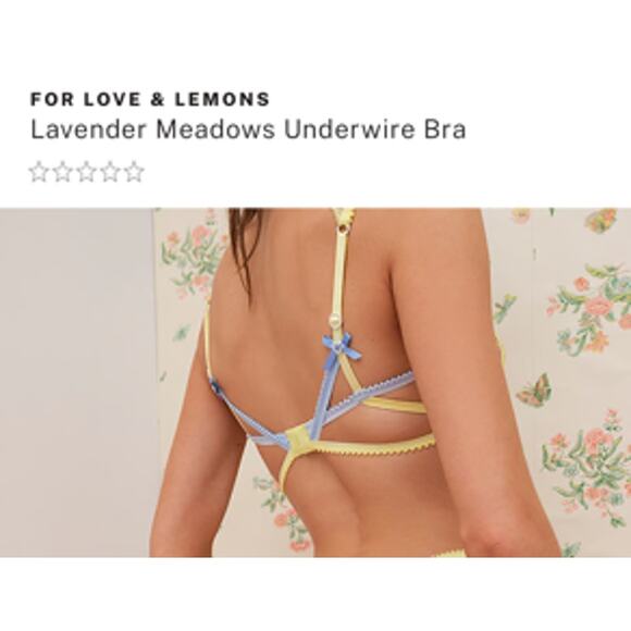 NWT For Love and Lemon Lavender Meadows Underwire Bra SZ L  Sold out online - Picture 3 of 6